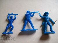 Blue American soldiers from a children's war game