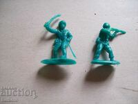 Πράσινοι Αμερικανοί στρατιώτες από ένα παιδικό πολεμικό παιχνίδι