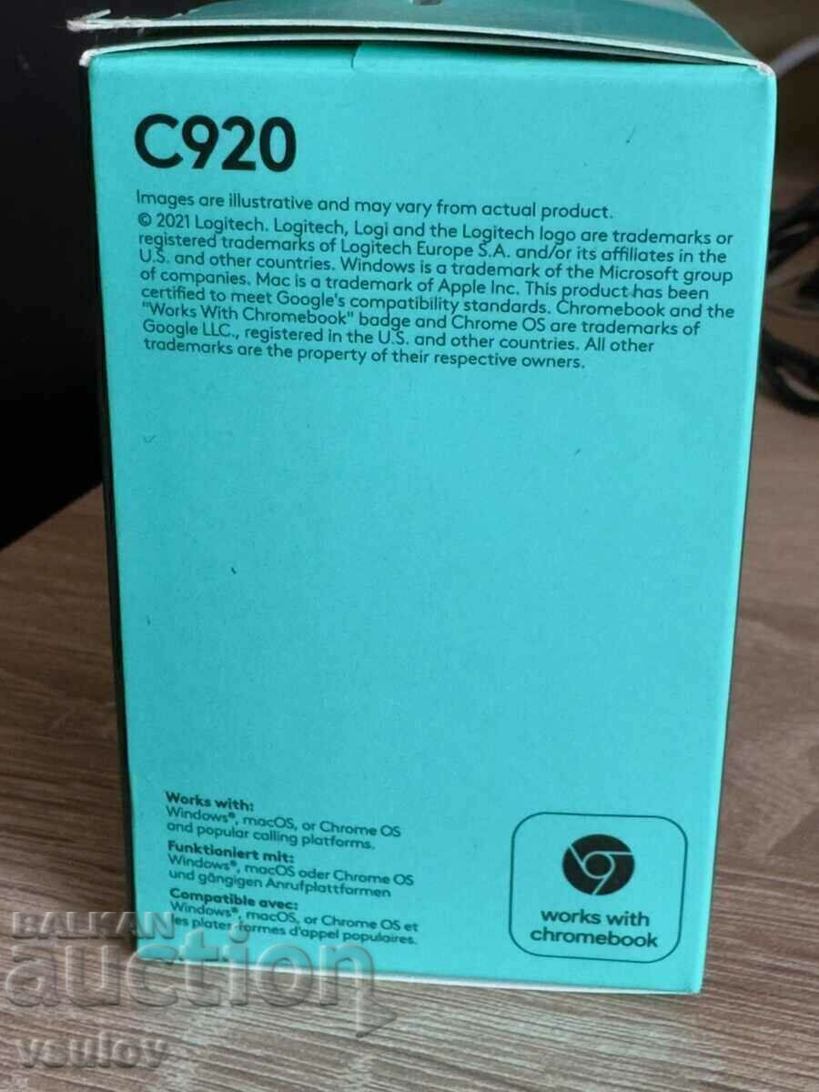 Аукцион Уеб камера Logitech - C920 Pro, 1080p, черна Аукцион Уеб камера Logitech - C920 Pro, 1080p, черна