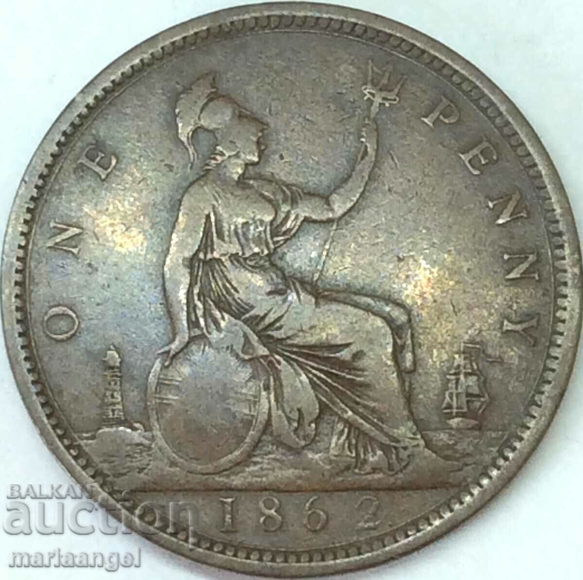 Great Britain 1 penny 1862 30mm