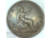 Marea Britanie 1 penny 1862 30mm