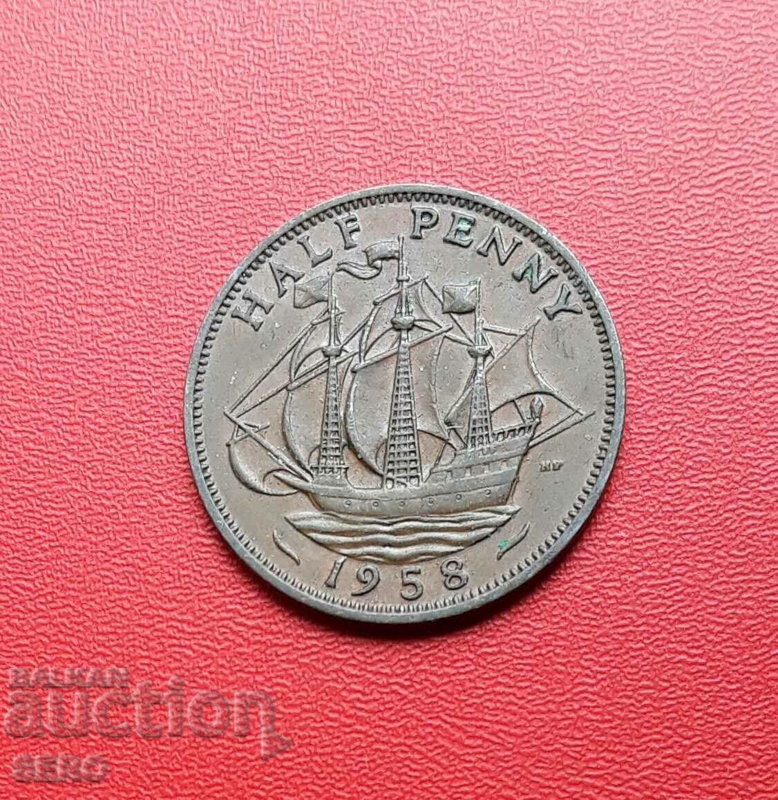 Marea Britanie - 1/2 penny 1958