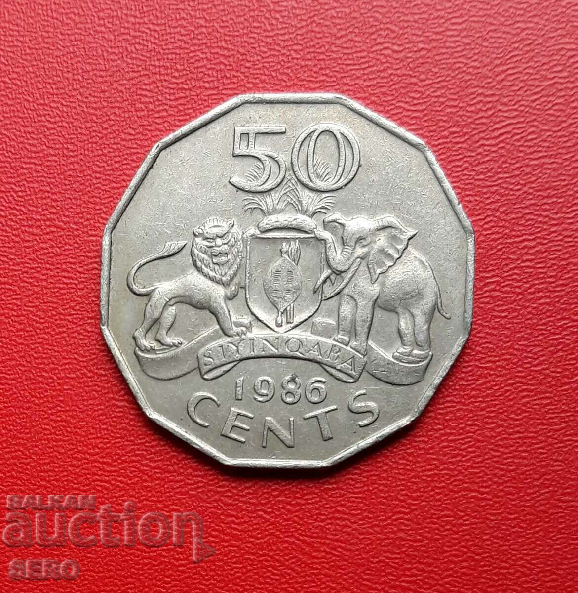 Swaziland-50 cents 1986