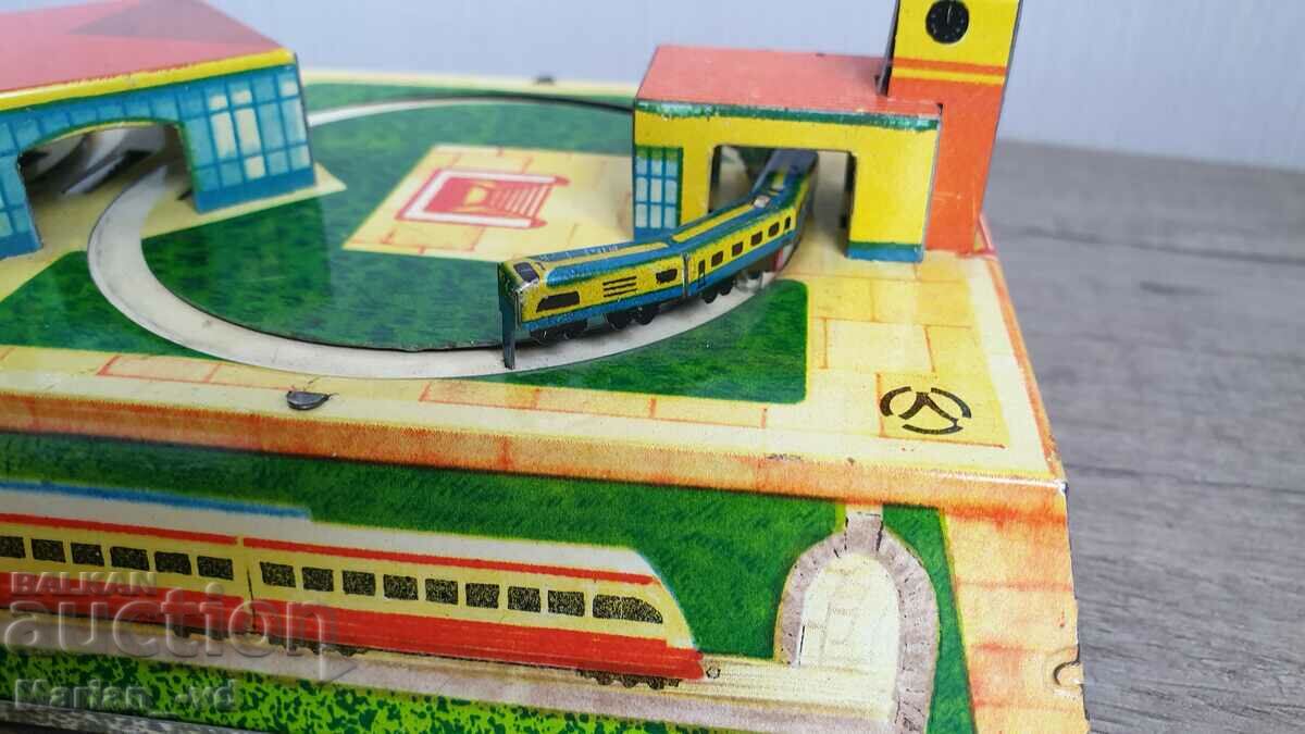 Delivery of OLD RUSSIAN CCCP TIN TOY RAILWAY STATION 1950's Delivery of OLD RUSSIAN CCCP TIN TOY RAILWAY STATION 1950's