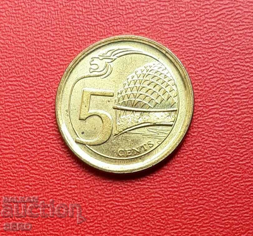 Singapore-5 cents 2013