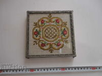 Old tapestry picture bronze frame