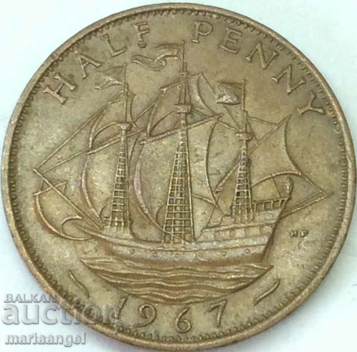 Μεγάλη Βρετανία 1/2 Penny 1967 2