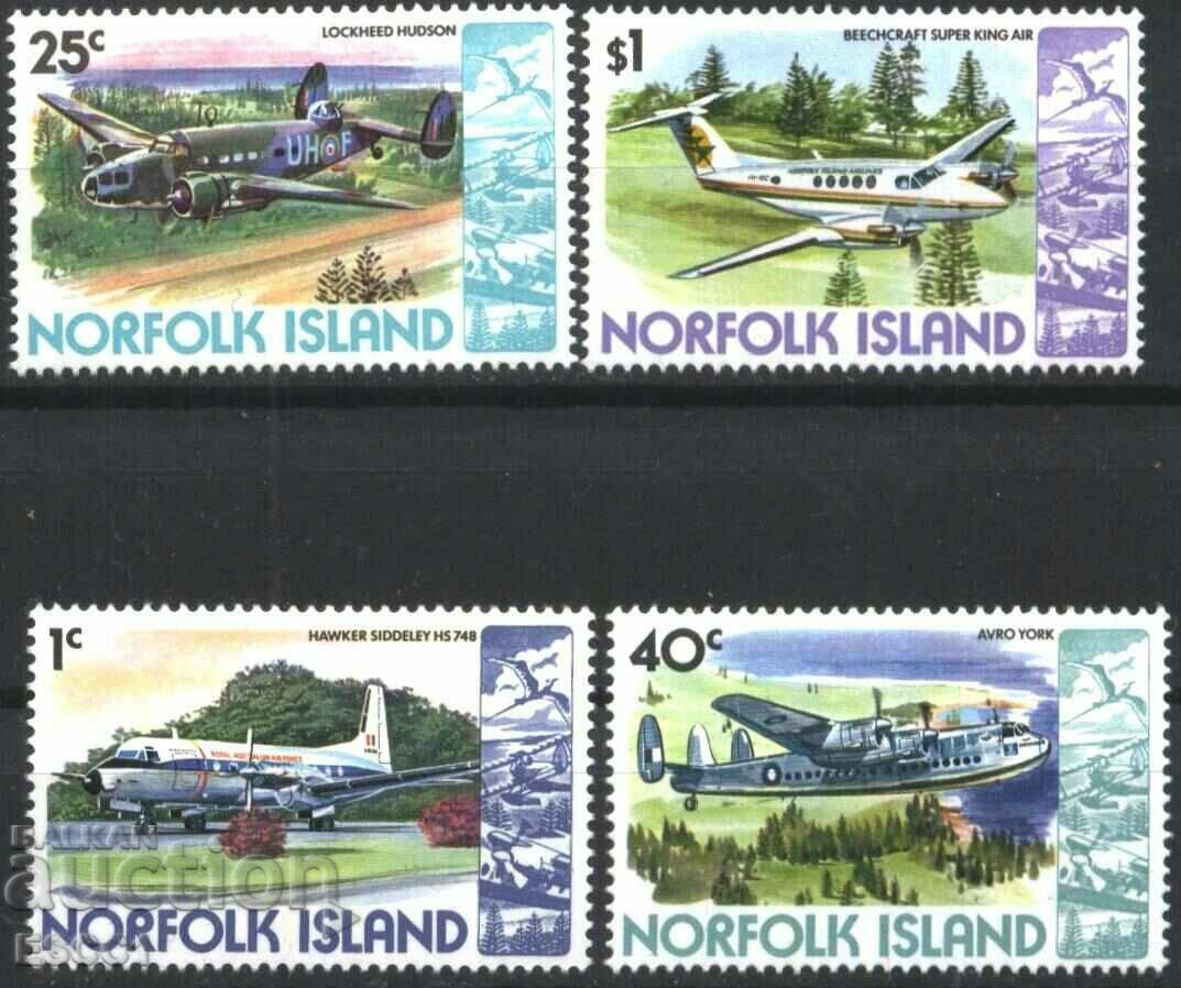 Καθαρά γραμματόσημα Aviation Airplanes 1980 από το νησί Norfolk