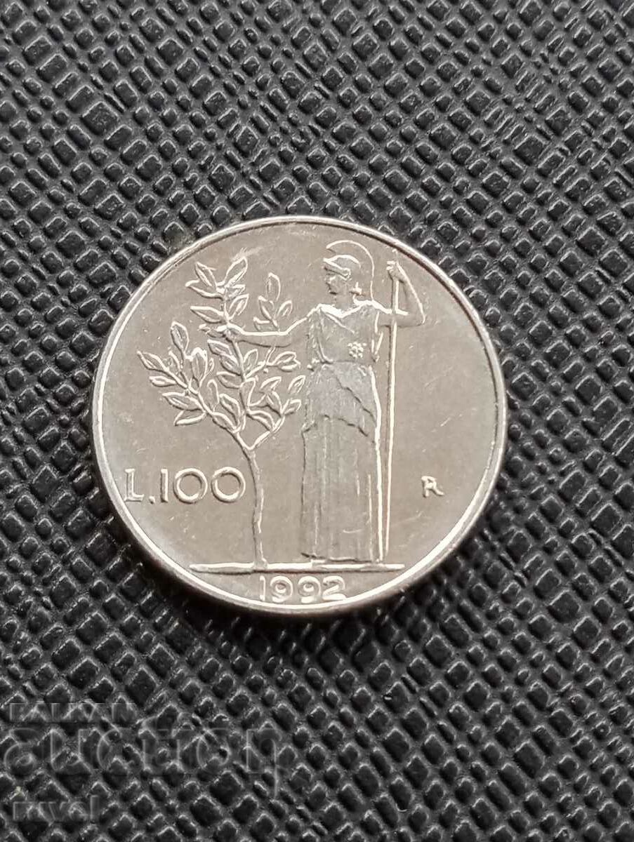 Italy 100 Lire 1992 Italy 100 Lire 1992