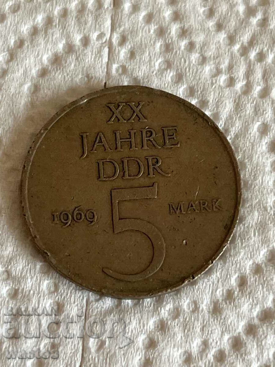 ГДР 1969 5 марки
