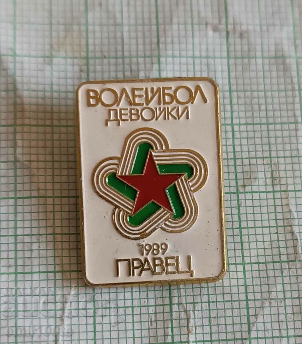 Badge - Volleyball girls tournament Druzhba Pravets 1989
