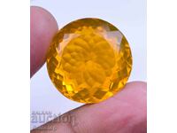 BZC! 43.30 ct yellow velo opal round cert.AGL from 1 st!