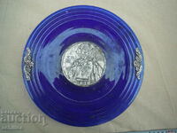 BLUE GLASS PLATE ICON FOR