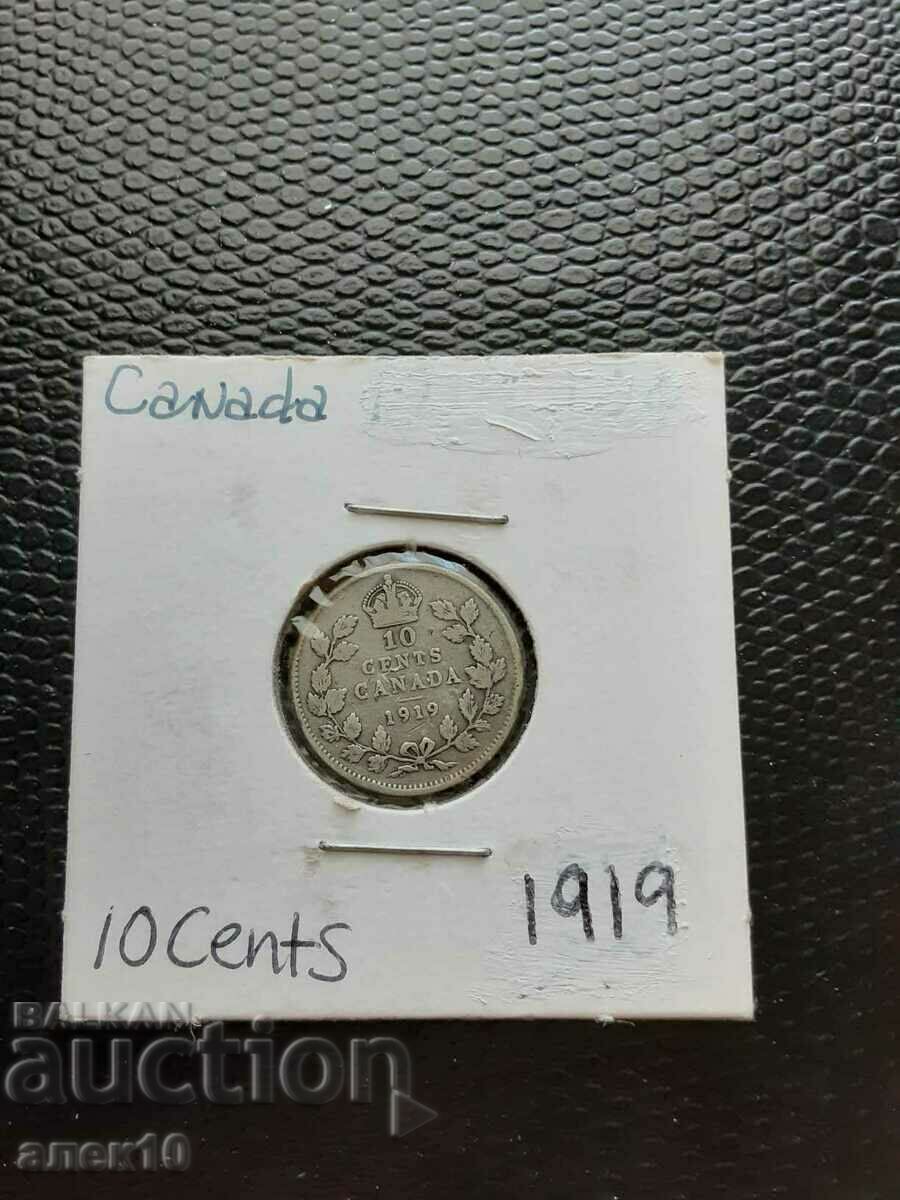 Канада  10  цент   1919