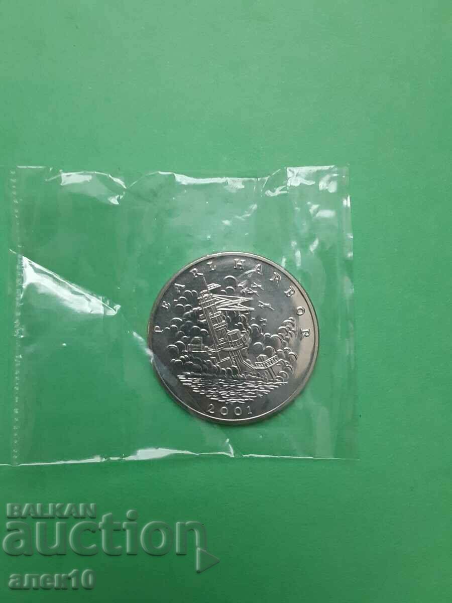Либерия  5  долар  2001  2