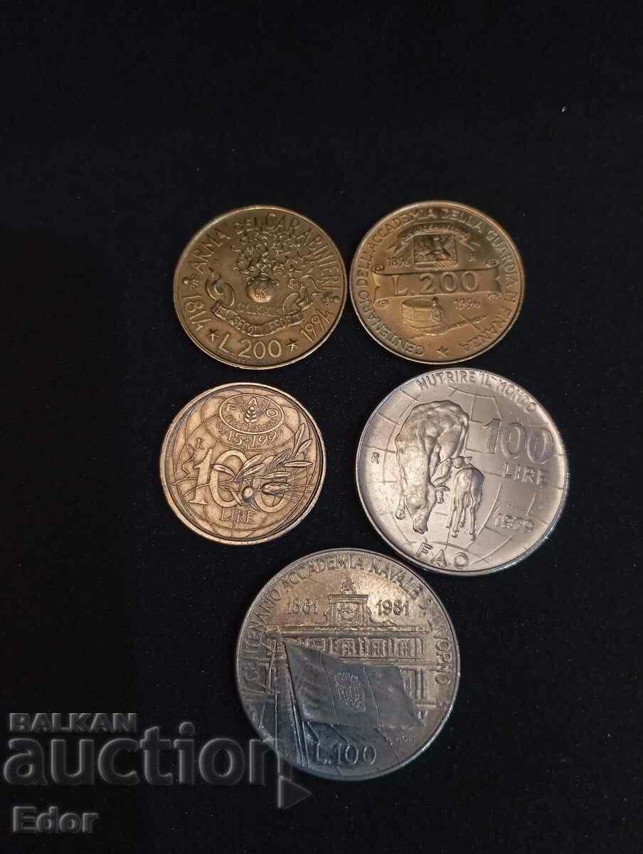Лот юбилейни монети.Италия