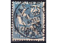 Poșta franceză Maroc-1902-Denumire generală în /u Alegorie, timbru poștal