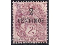 Френска поща Мароко-1906-Надп.номинал в /у Алегория,чиста