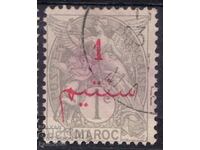 French post office Morocco-1911-Superscript in Arabic in/out Allegory, postmark