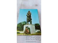 Postcard Petrich Monument to Anton Popov 1986