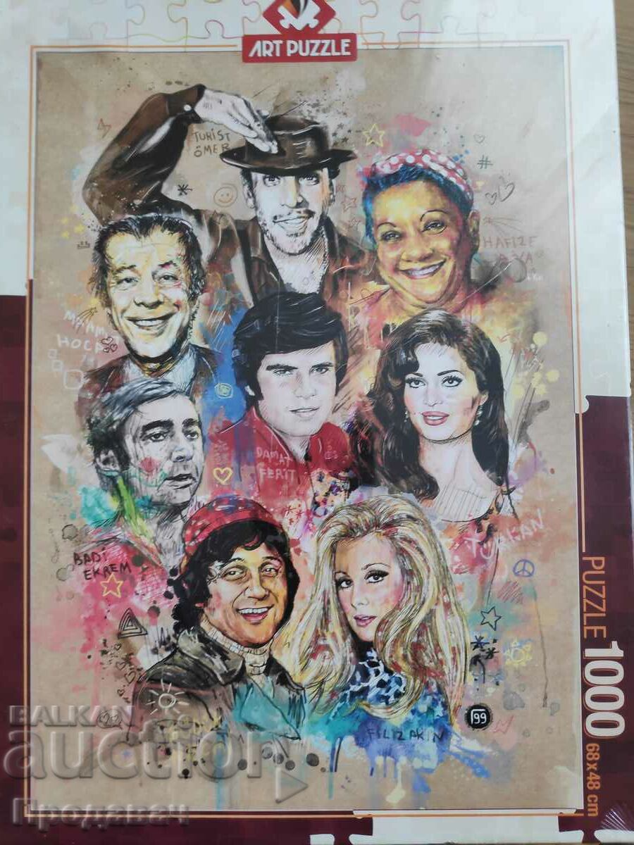 Puzzle, unopened with the theme of old Turkish cinema, 1000 pieces