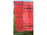 2 pcs. old hand-woven minder covers, household corner