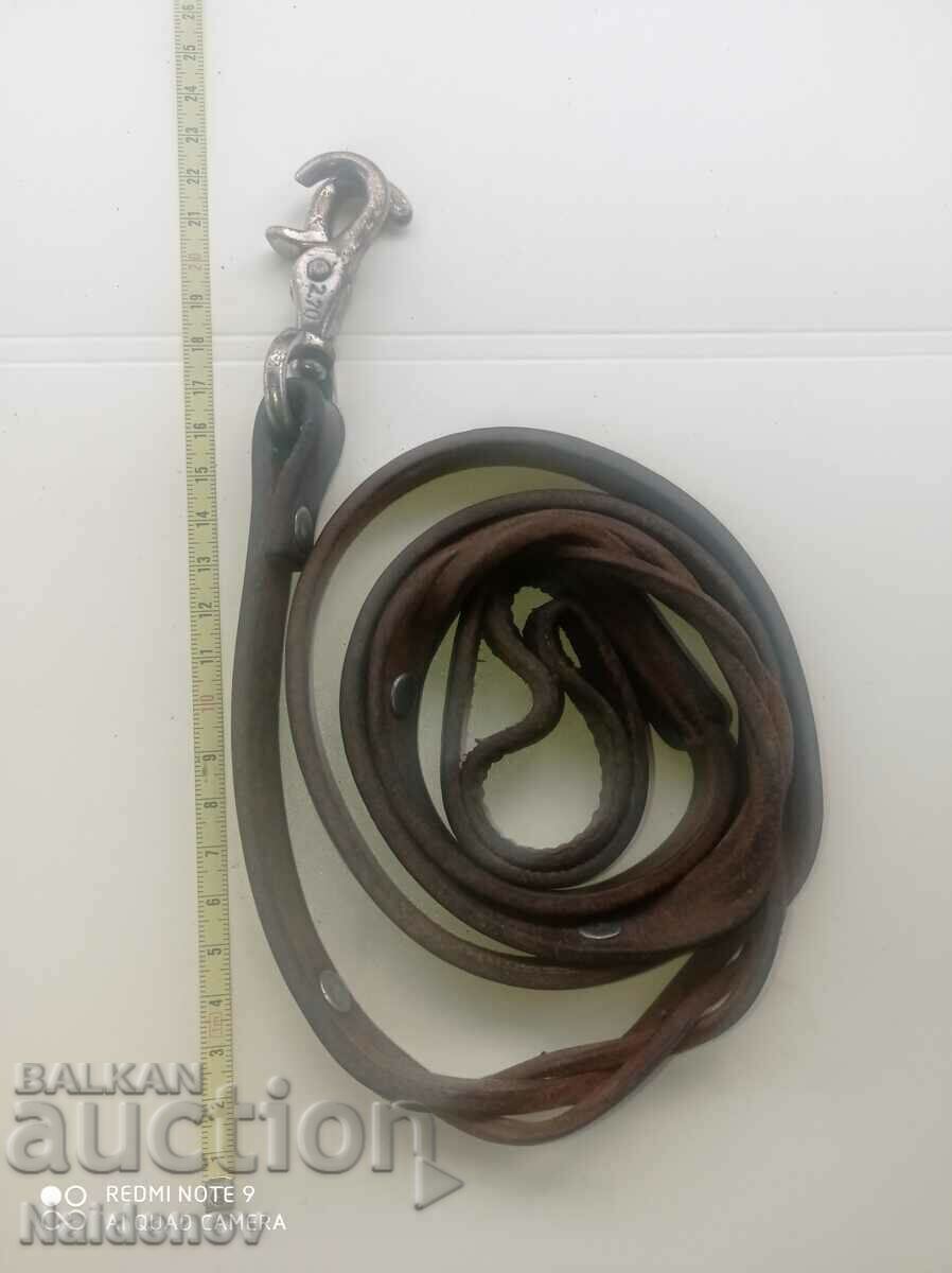 Leash for a dog natural healthy leather