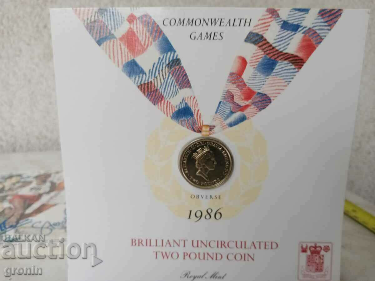 Auction 2 pounds 1986, jubilee, coin Great Britain, UNC, England 2pounds Auction 2 pounds 1986, jubilee, coin Great Britain, UNC, England 2pounds