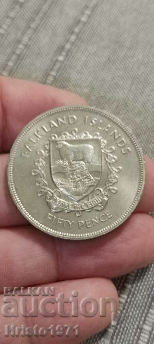 50 pence 1977 Falkland Islands