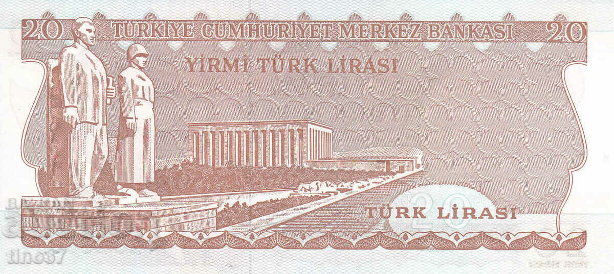 Auction tino37- TURKEY - 20 LIRA - 1970/74 - UNC Auction tino37- TURKEY - 20 LIRA - 1970/74 - UNC