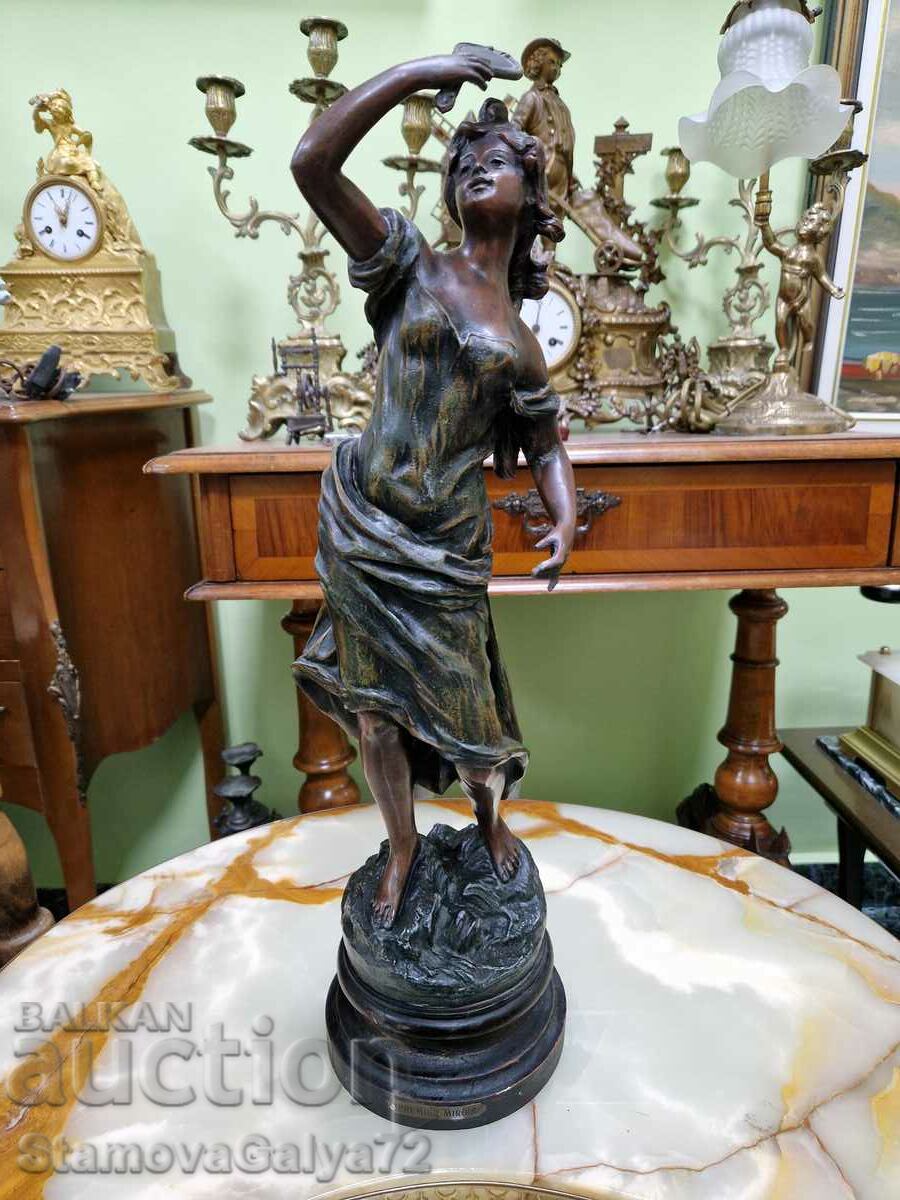 Уникална антикварна колекционерска френска фигура статуетка