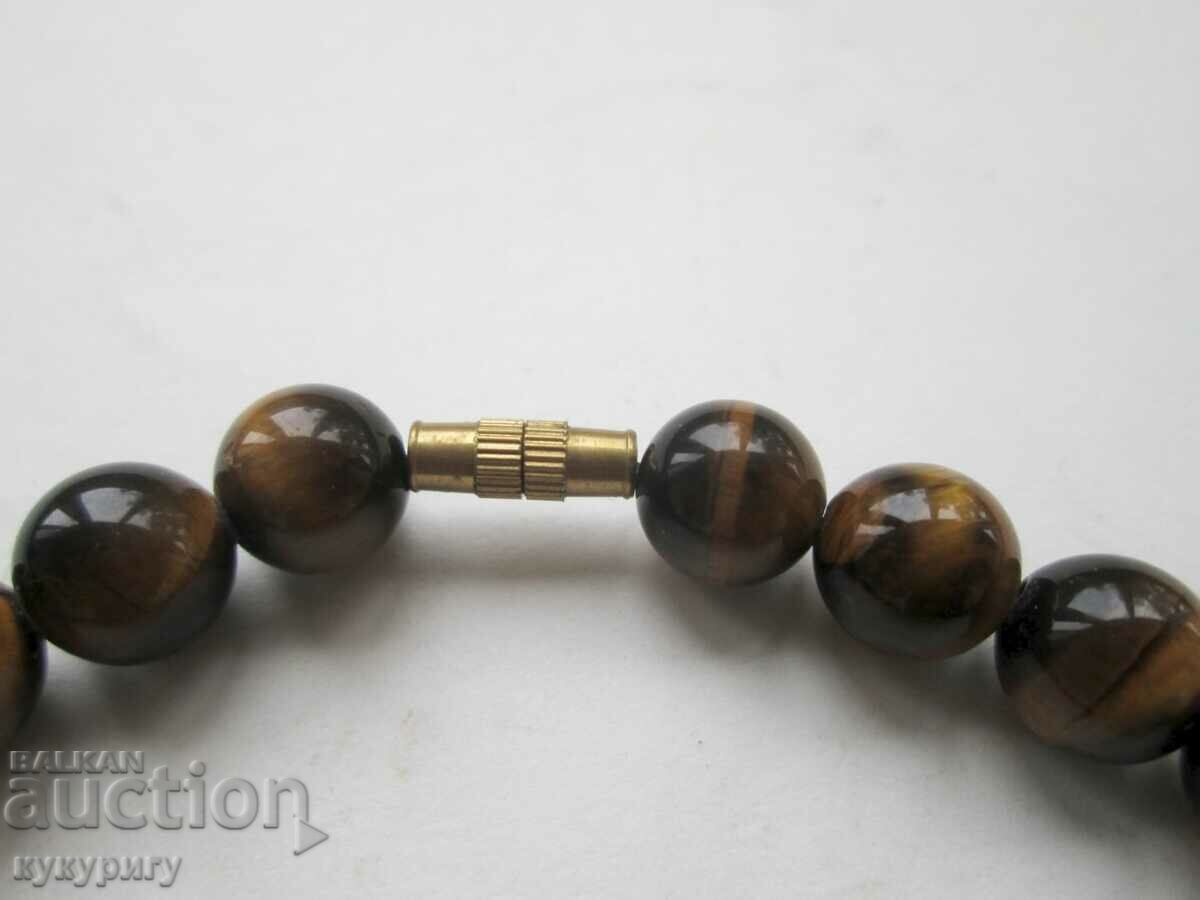 Women's necklace necklace choker made of natural Tiger's eye with price 25.00 BGN | € 12.78