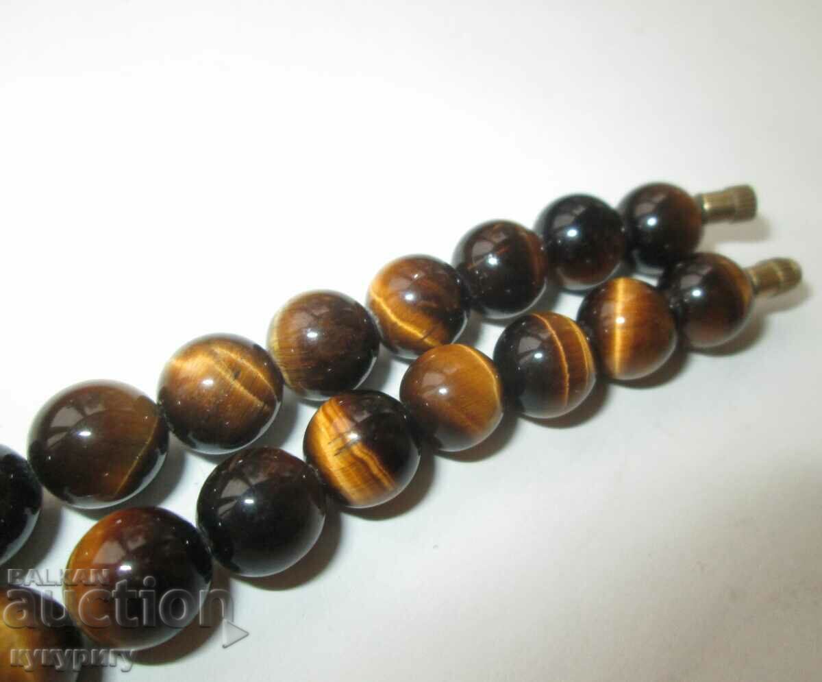 Women's necklace necklace choker made of natural Tiger's eye - 7