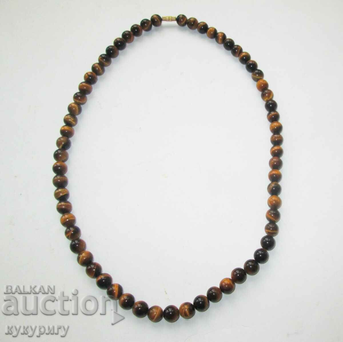 Women's necklace necklace choker made of natural Tiger's eye