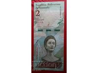 Banknote-Venezuela-2 bolivar 2018