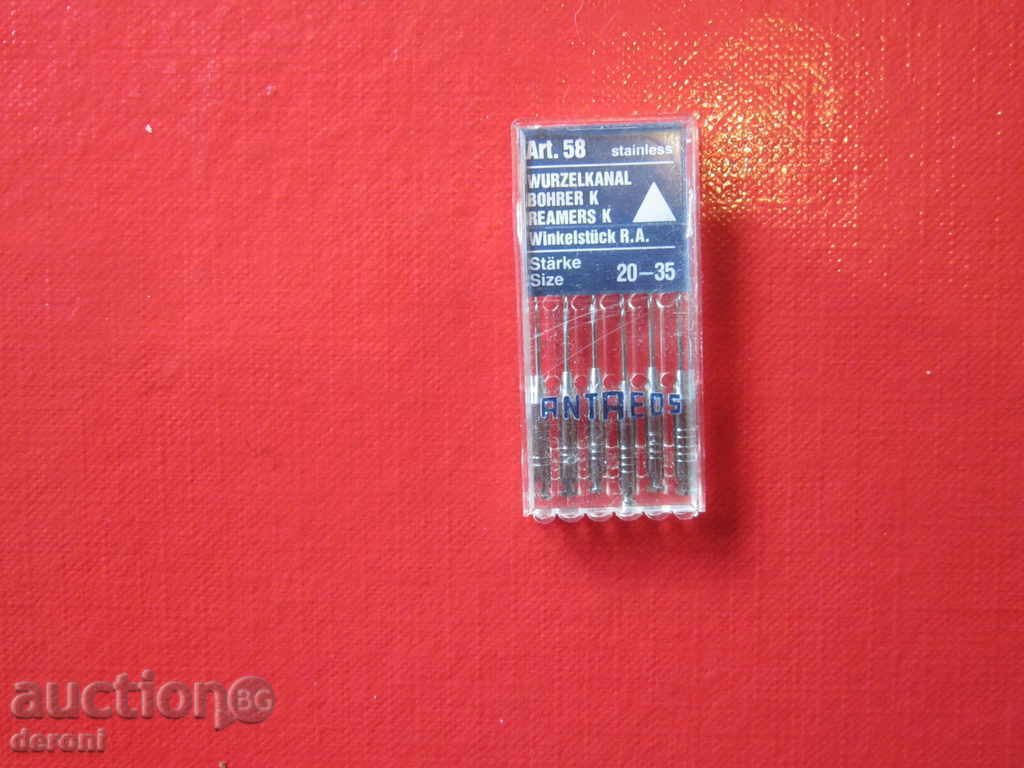 German dental dental canal dilators Borelli with price 10.00 BGN | € 5.11 German dental dental canal dilators Borelli with price 10.00 BGN | € 5.11