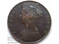 Хонг Конг 1877 1 цент Виктория - готически портрет