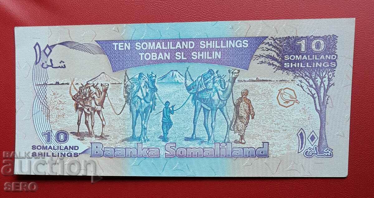 Bancnota-Somalia-10 silingi 1994