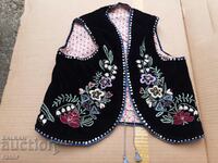 Authentic velvet waistcoat with embroidery, ruffles. Costumes