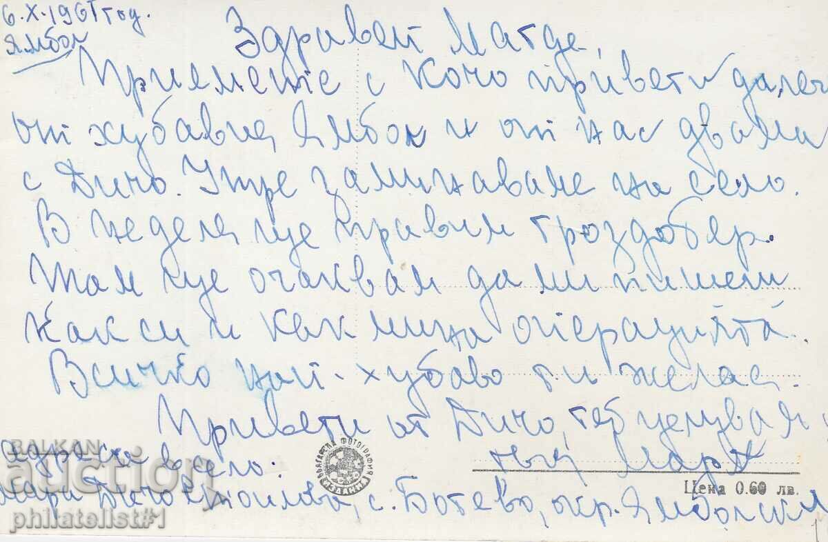 YAMBOL CARD - CIRCA 1955 VIEW with price 12.00 BGN | € 6.14