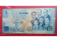 Banknote-Ghana-5 caddis 2007