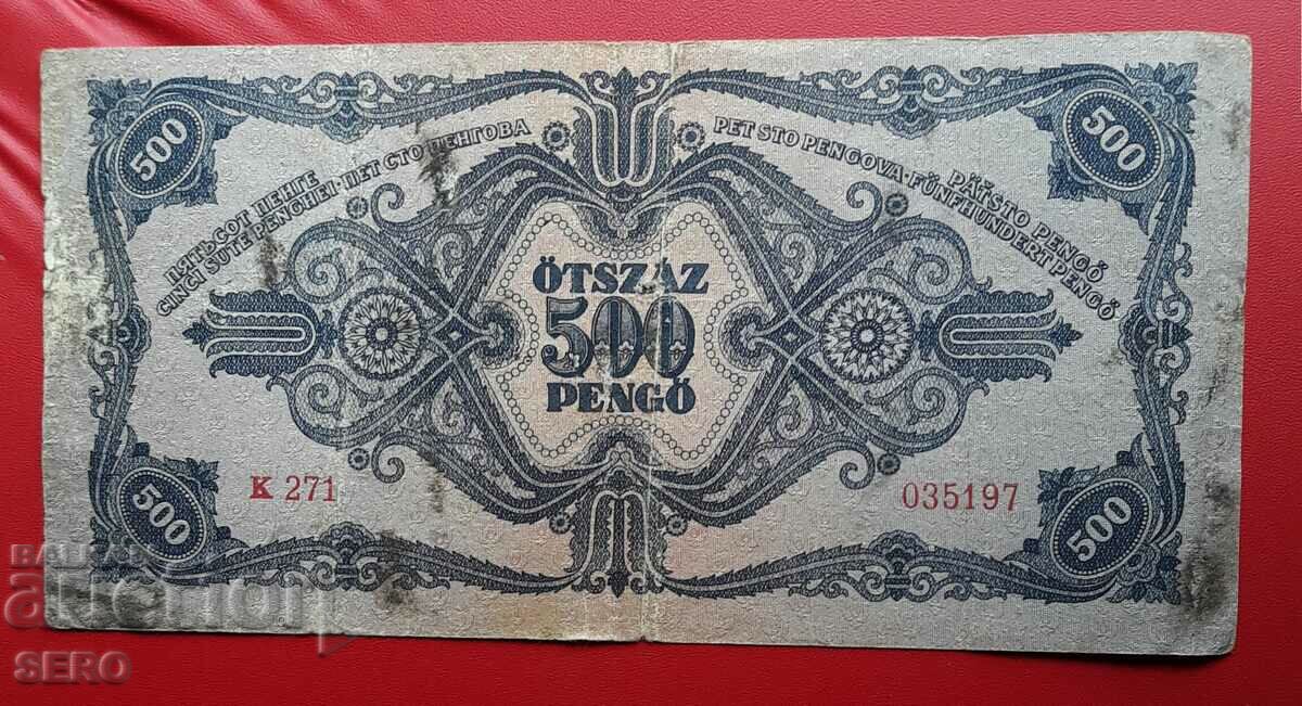 Банкнота-Унгария-500 пенгьо 1945