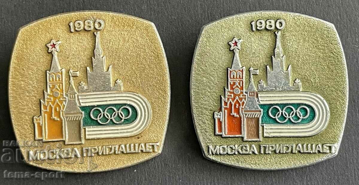 509 URSS lot de 2 semne olimpice Jocurile Olimpice de la Moscova 1980.
