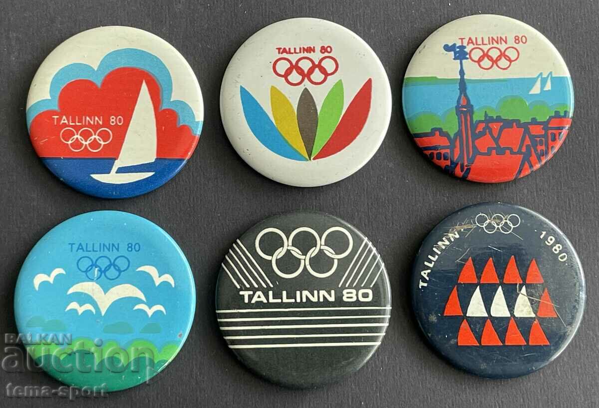 511 USSR lot of 6 Olympic signs Olympics Moscow 1980.