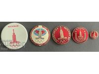 512 USSR lot of 5 Olympic signs Olympics Moscow 1980.