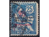 Френска поща Мароко-1914-Надп.Протекторат в/уАлегория,клеймо