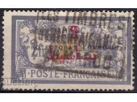 Γαλλικά Ταχυδρομεία Μαρόκο-1914-Γενικό Προτεκτοράτο in/u Αλληγορία, σφραγίδα ταχυδρομείου