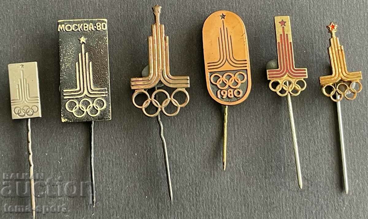 534 URSS lot de 6 semne olimpice Jocurile Olimpice de la Moscova 1980.