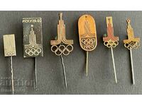 534 СССР лот от 6 олимпийски знака  Олимпиада Москва 1980г.