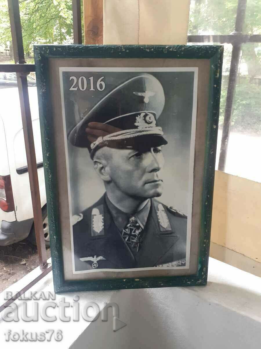 Poster photo picture in a frame under glass - Erwin Rommel with price 69.00 BGN | € 35.28